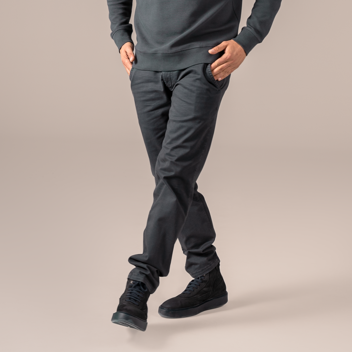 Gris Hommes Chino