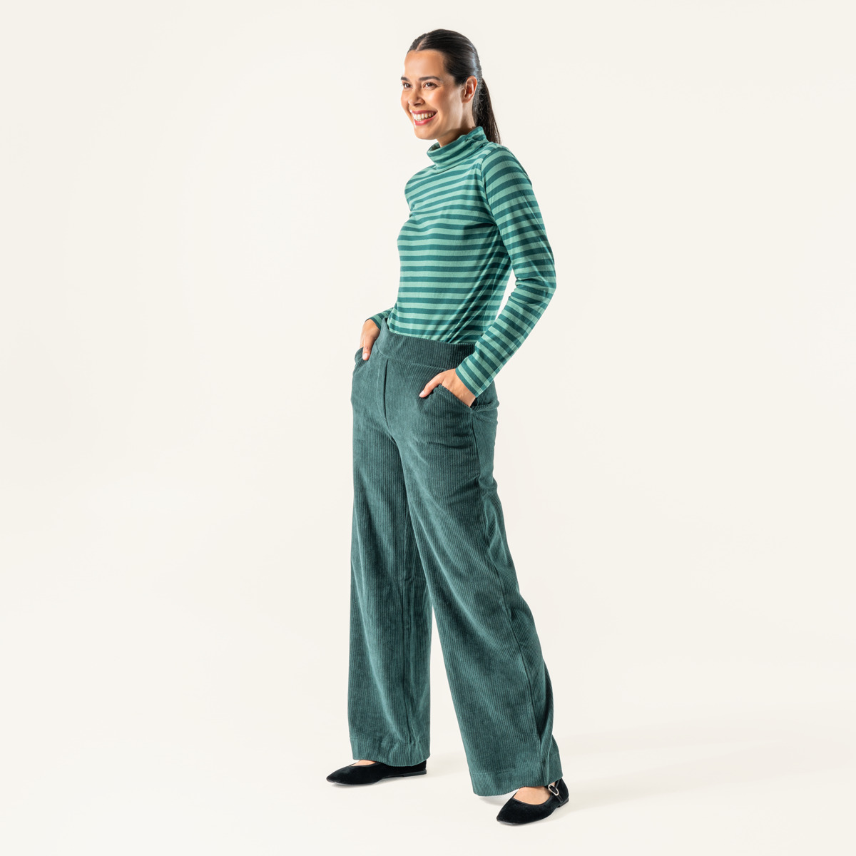 Green Women Trousers