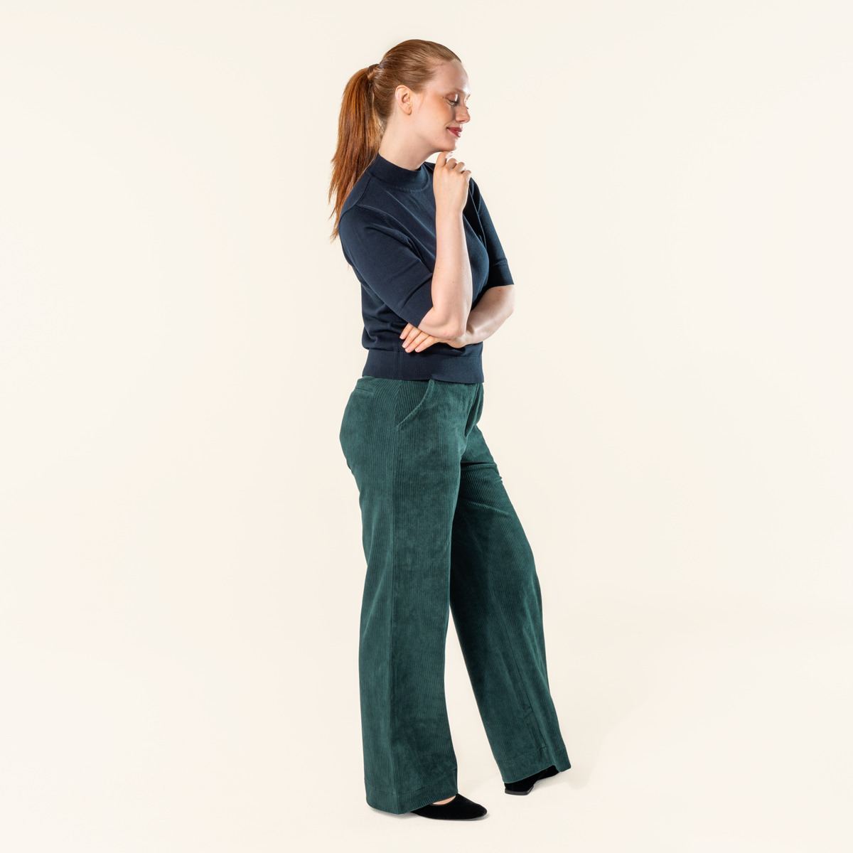 Green Women Trousers