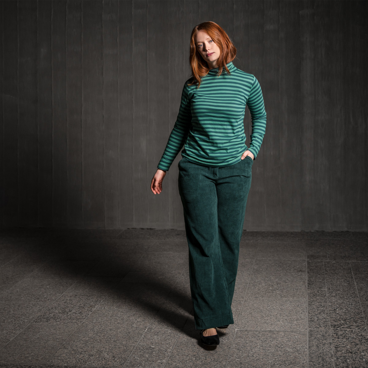 Green Women Trousers