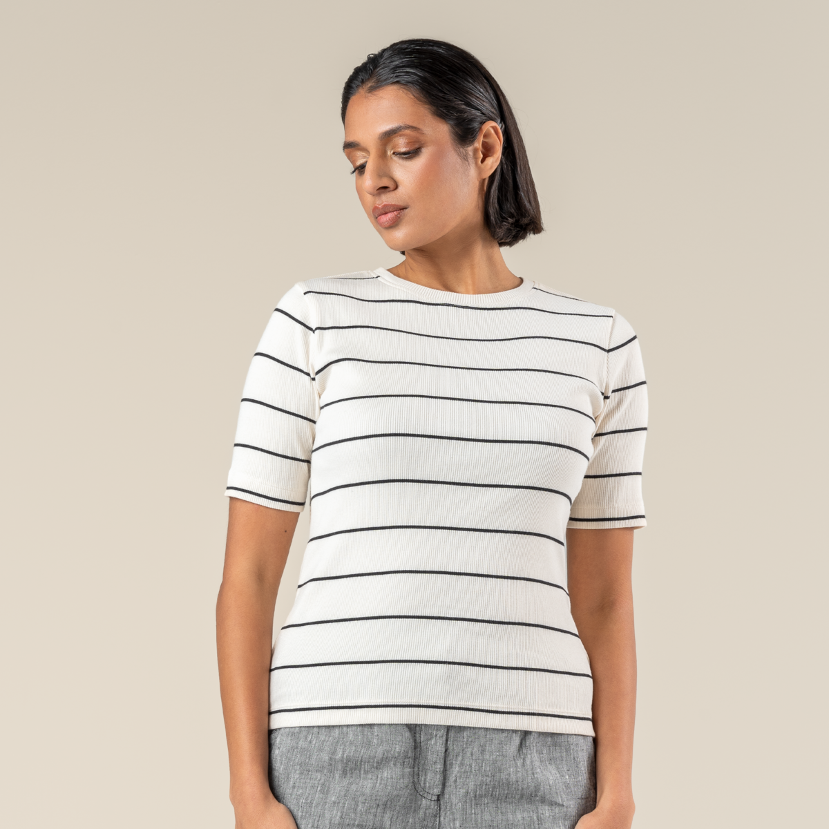 Striped Women T-shirt