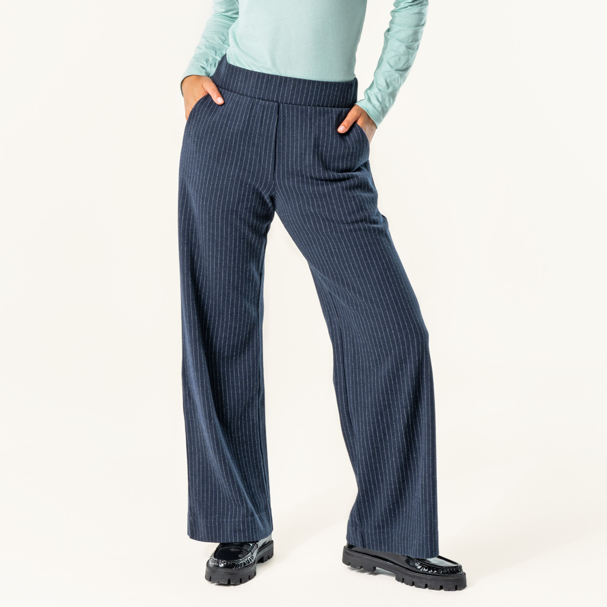 Bleu Femmes Pantalon