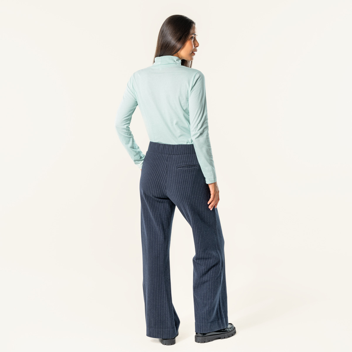 Bleu Femmes Pantalon