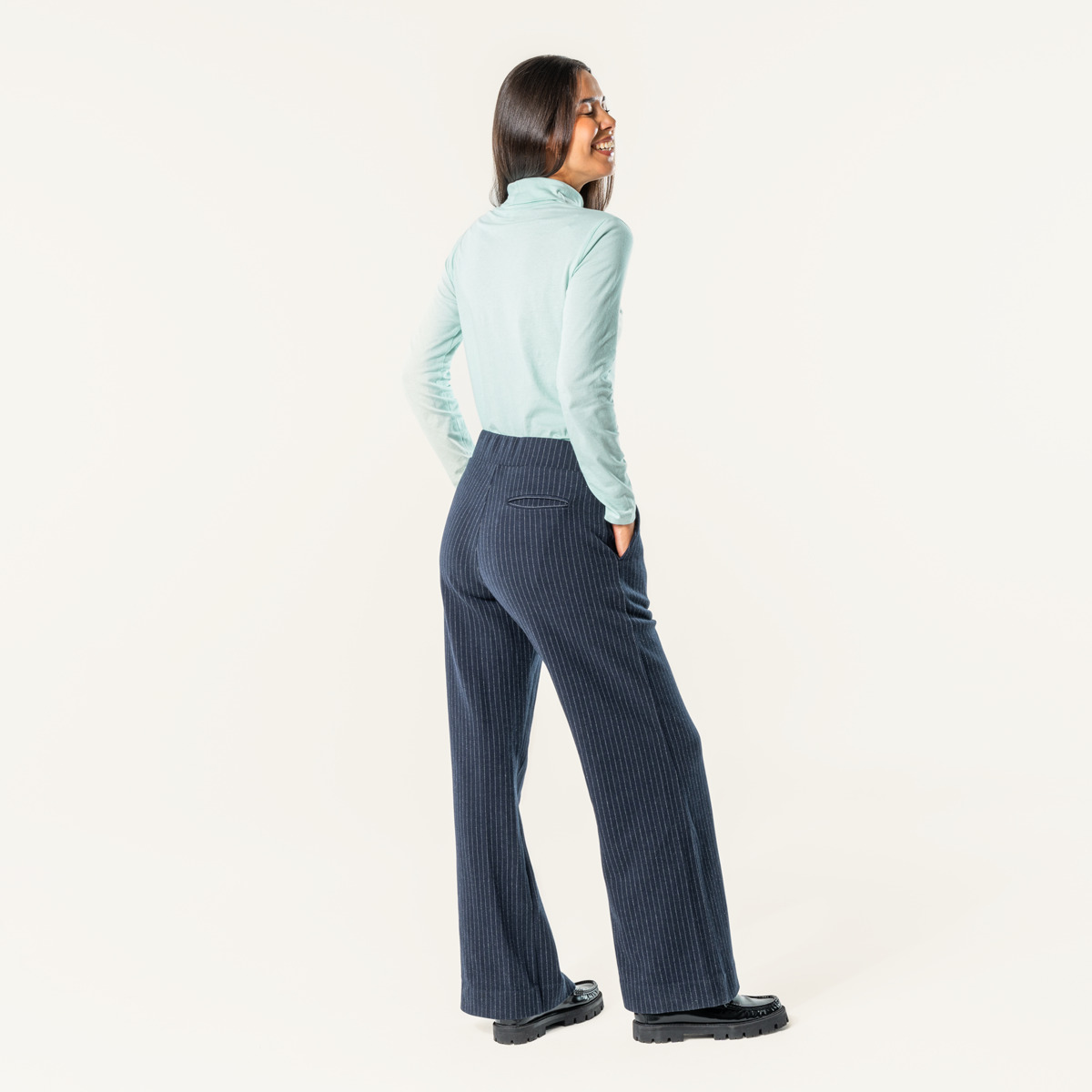 Bleu Femmes Pantalon