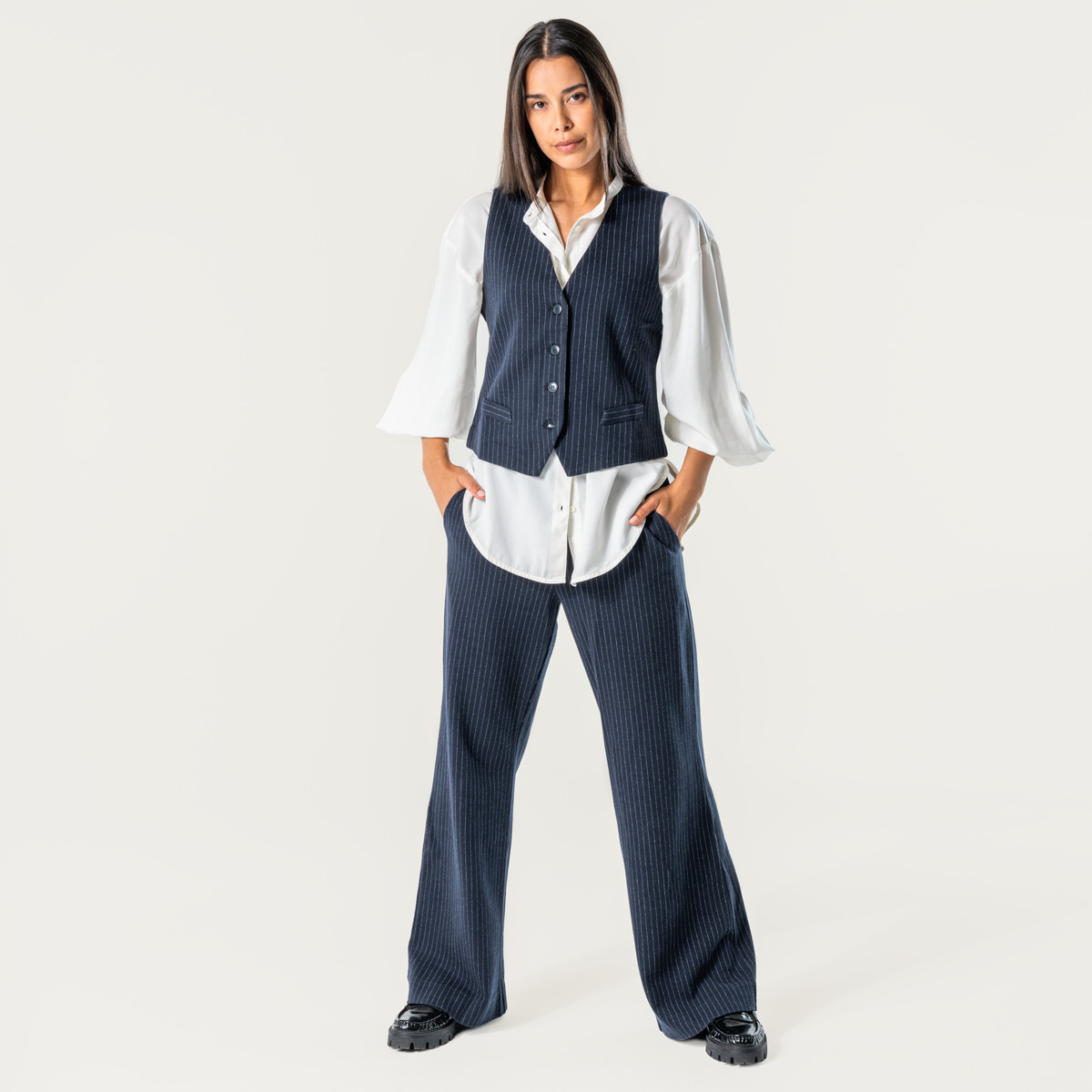 Bleu Femmes Pantalon