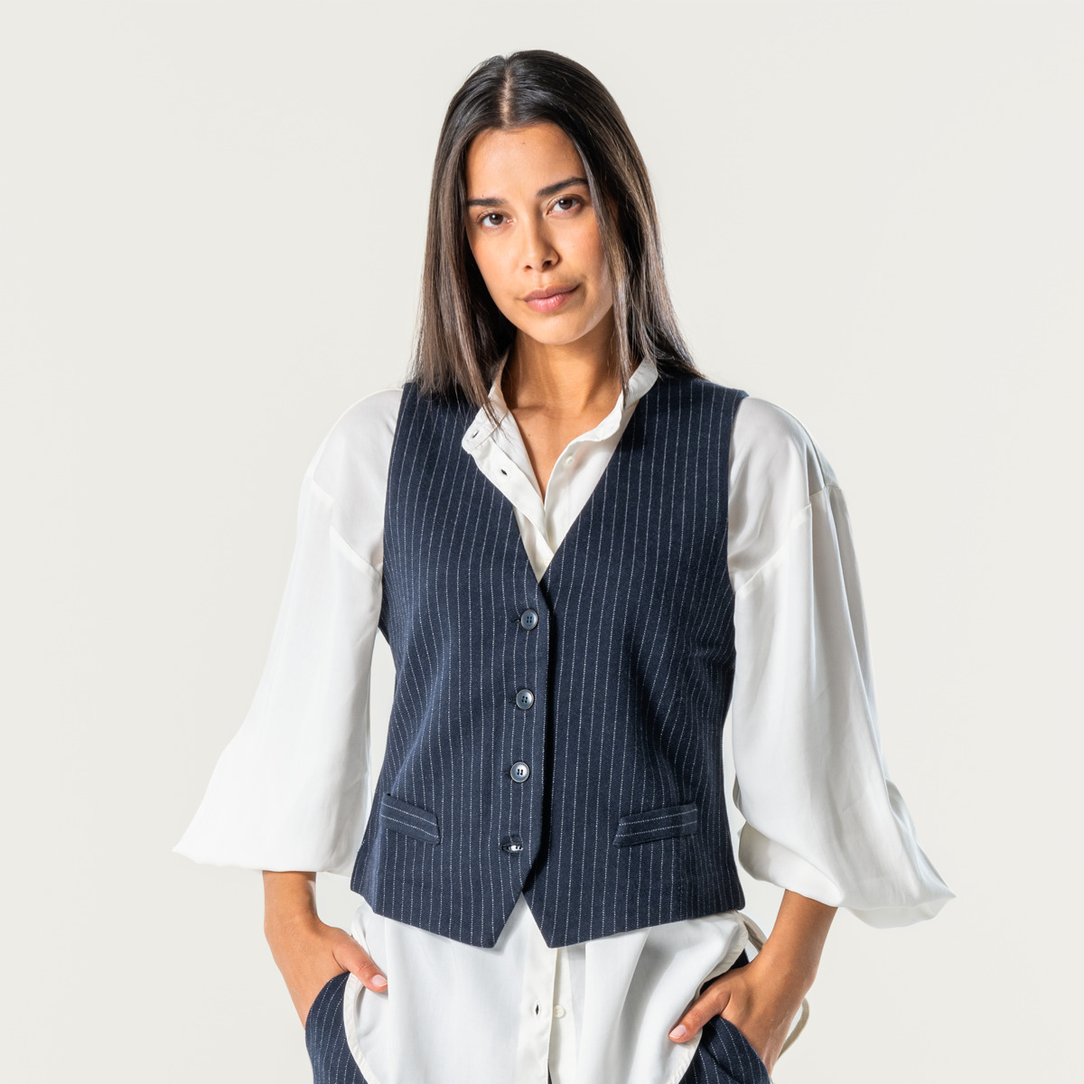 Blue Women Vest