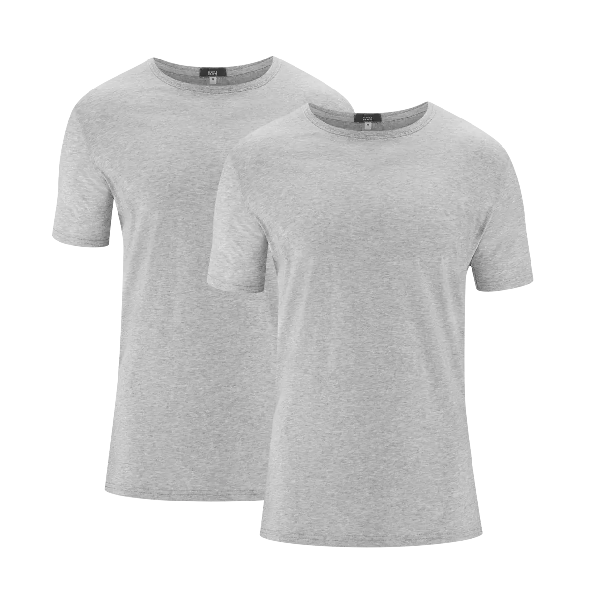 T-Shirt, 2er-Pack FABIAN Grau