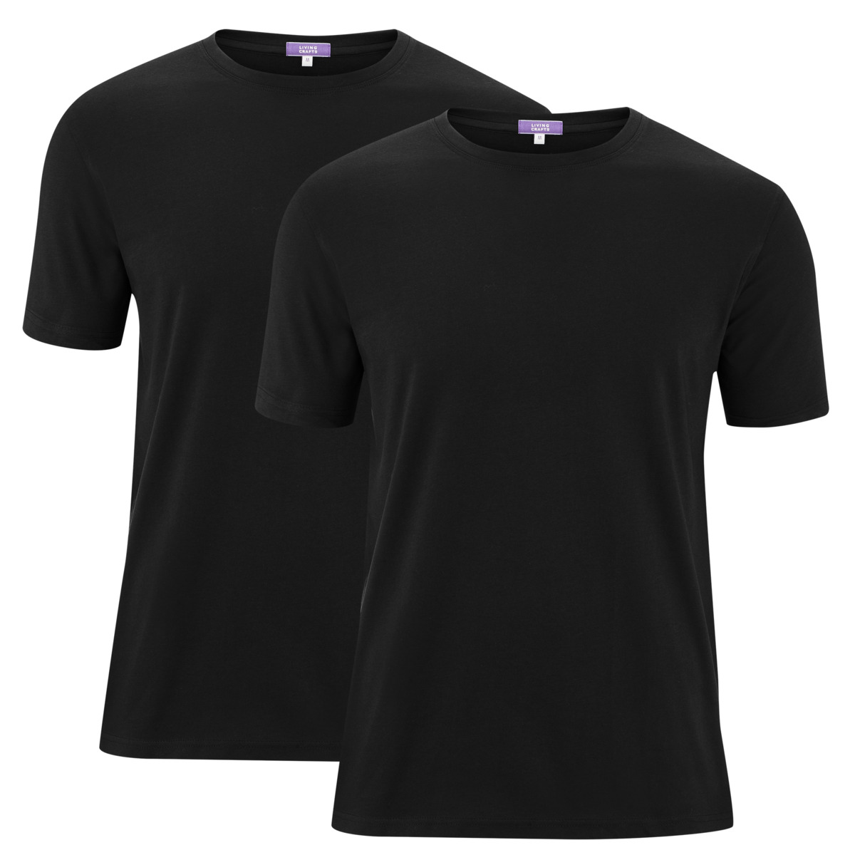 Schwarz T-Shirt, 2er-Pack, FABIAN