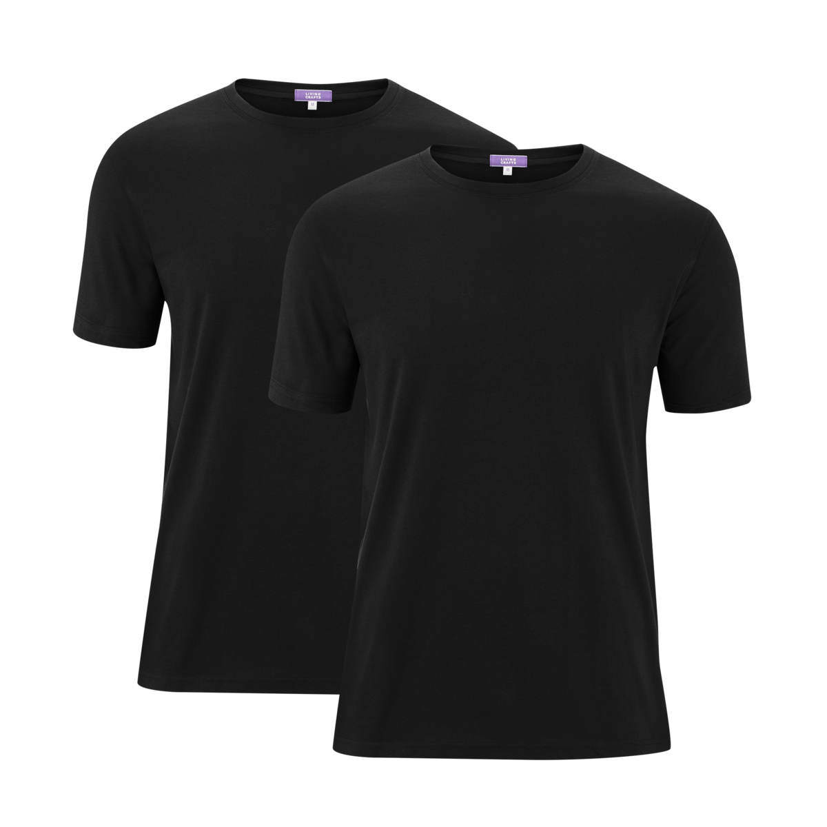 Schwarz T-Shirt, 2er-Pack, FABIAN