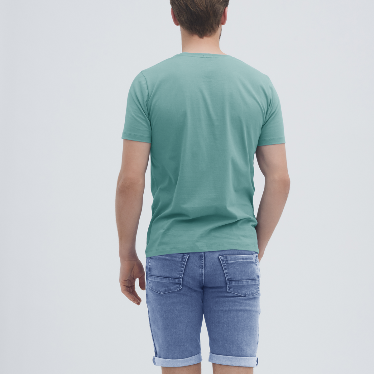 Turquoise Hommes T-Shirt