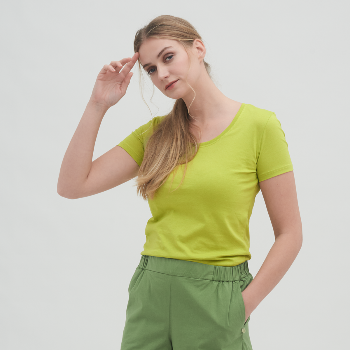 Grün Damen T-Shirt