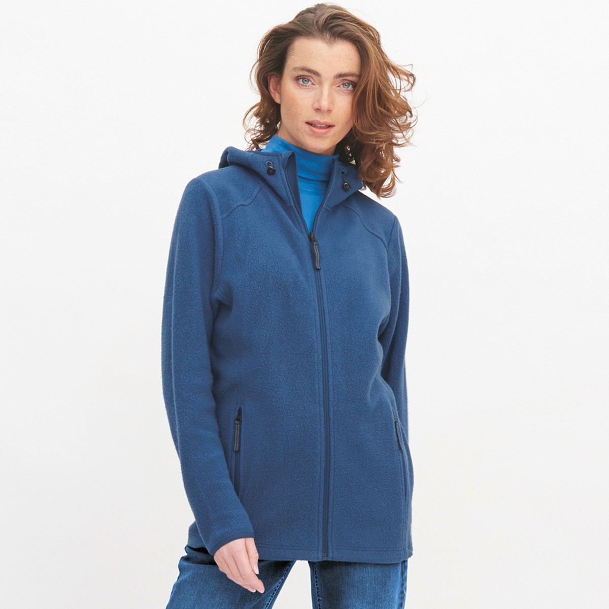 Blue Women Fleece jacket