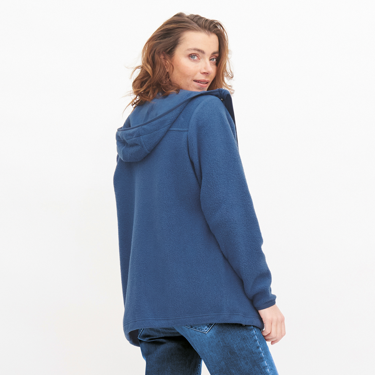 Blue Women Fleece jacket