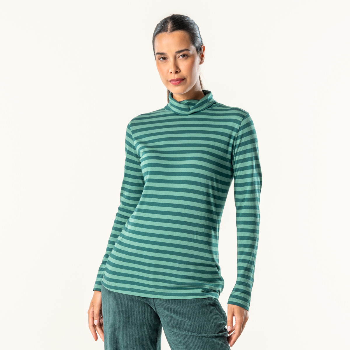 Green Women Turtleneck shirt