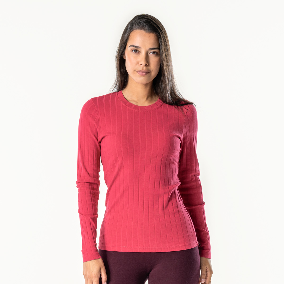 Rot Damen Langarm-Shirt