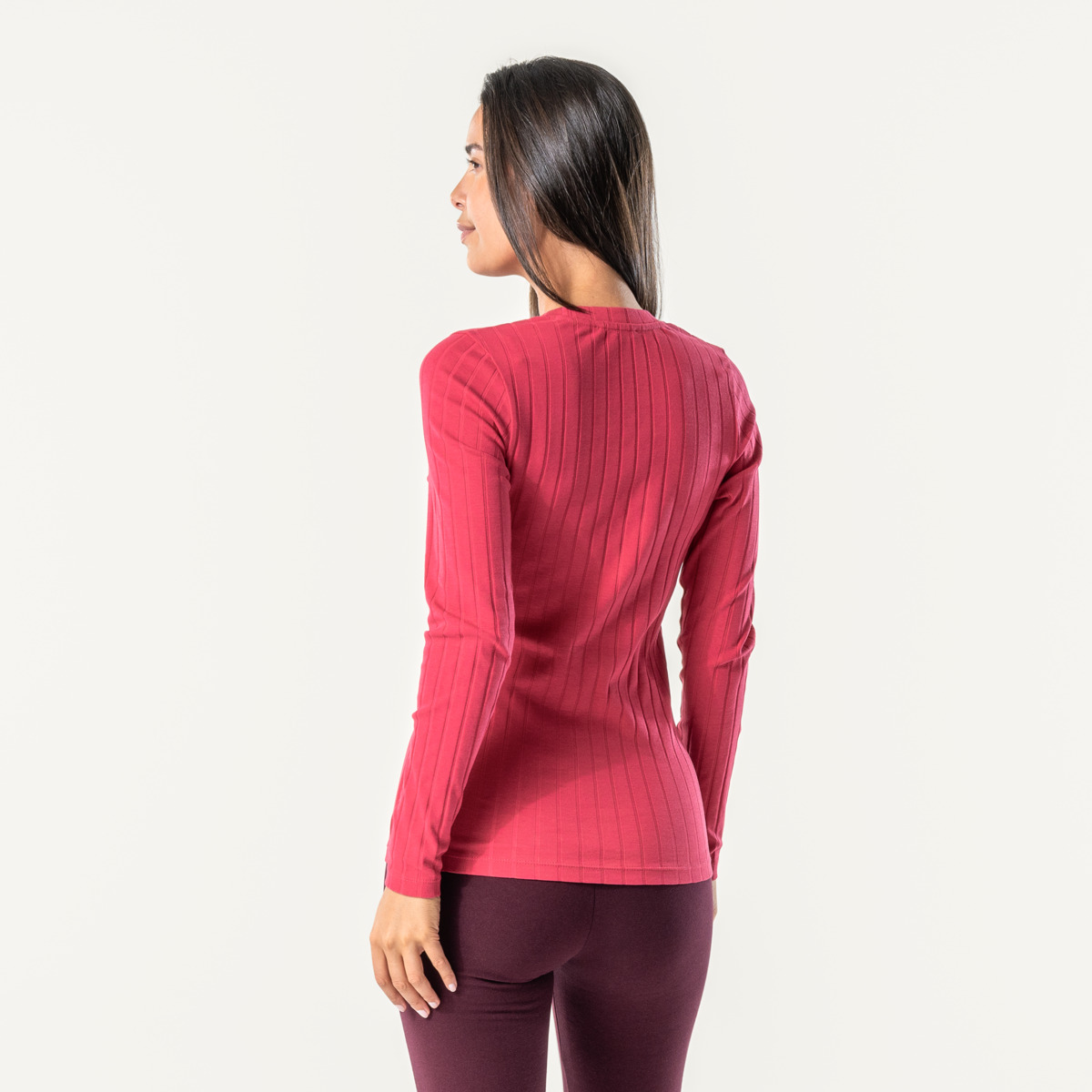 Rouge Femmes T-shirt manches longues