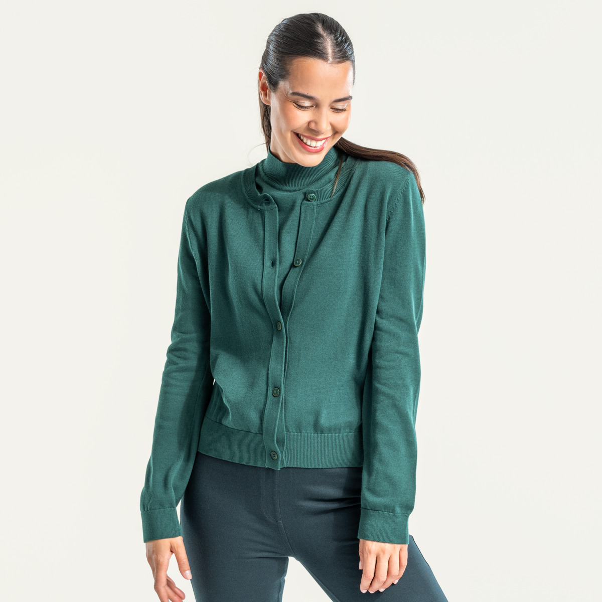 Vert Femmes Cardigan