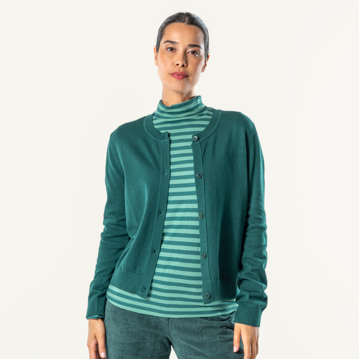 Vert Femmes Cardigan