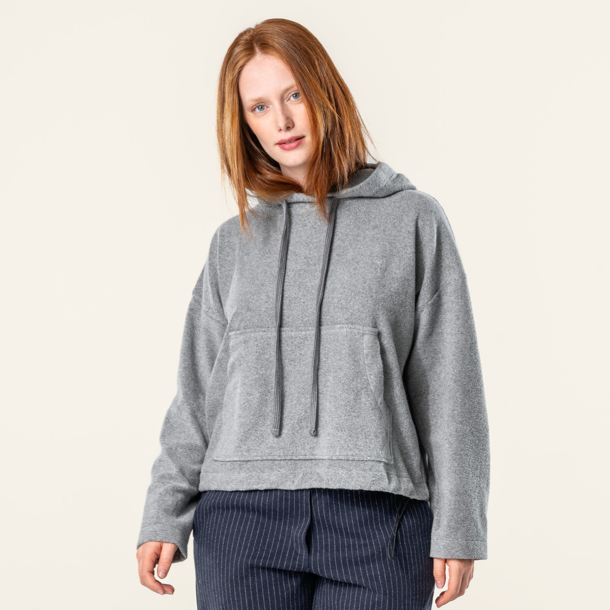 Gris Femmes Sweat à capuche