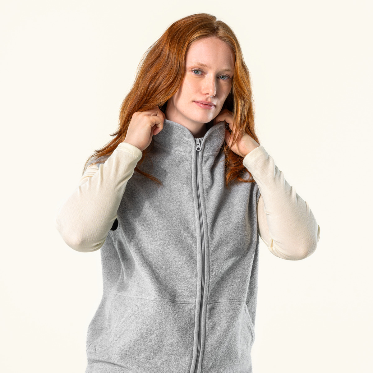 Gris Femmes Gilet