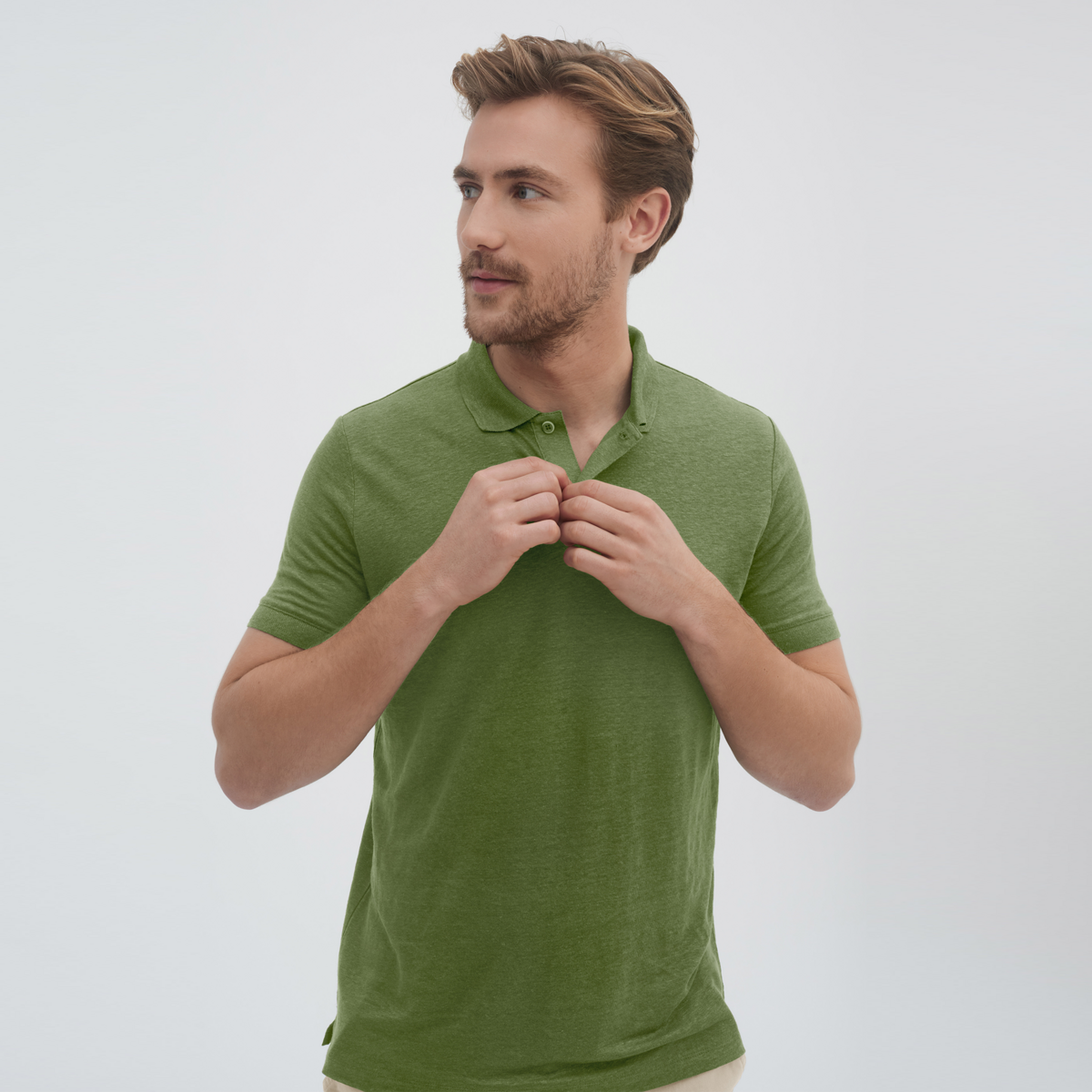 Grün Herren Polo-Shirt