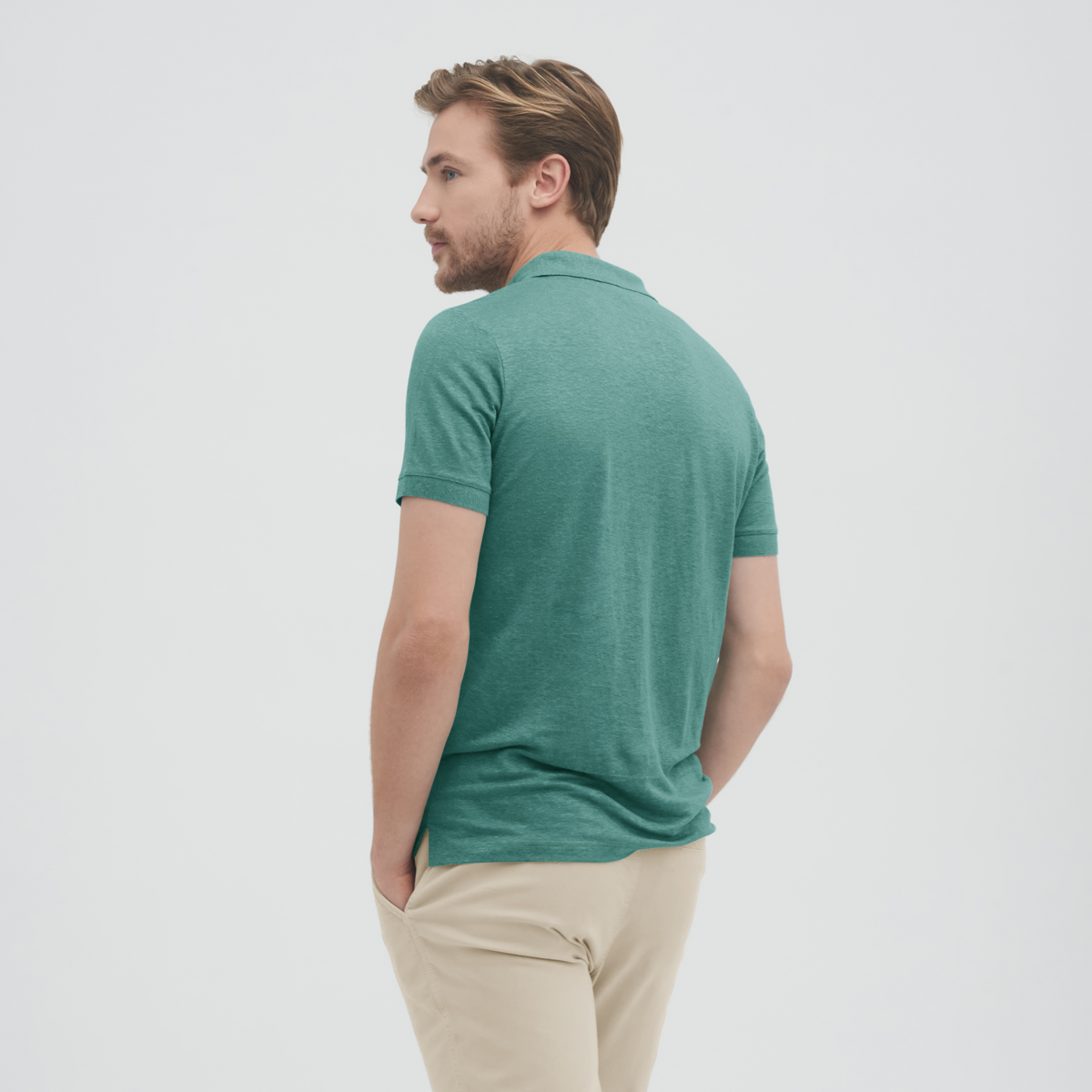 Turquoise Hommes Polo