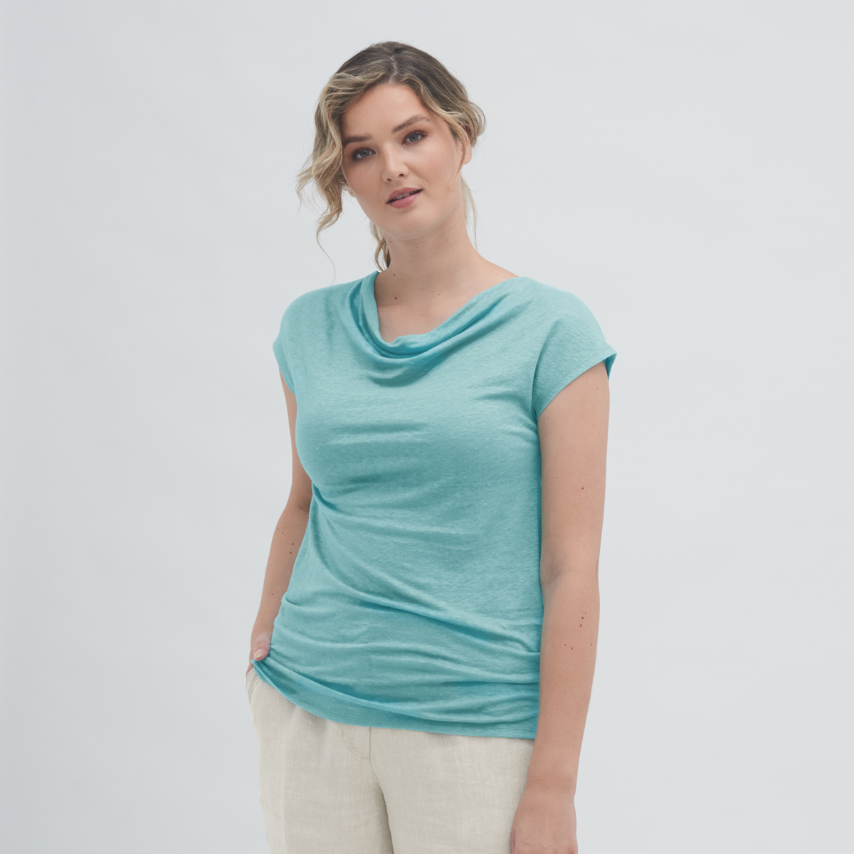 Turquoise Femmes T-Shirt