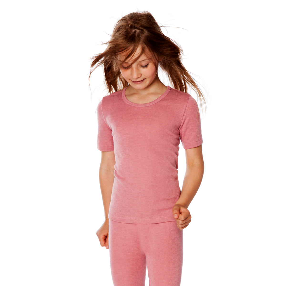 Pink Kinder Kurzarm-Shirt