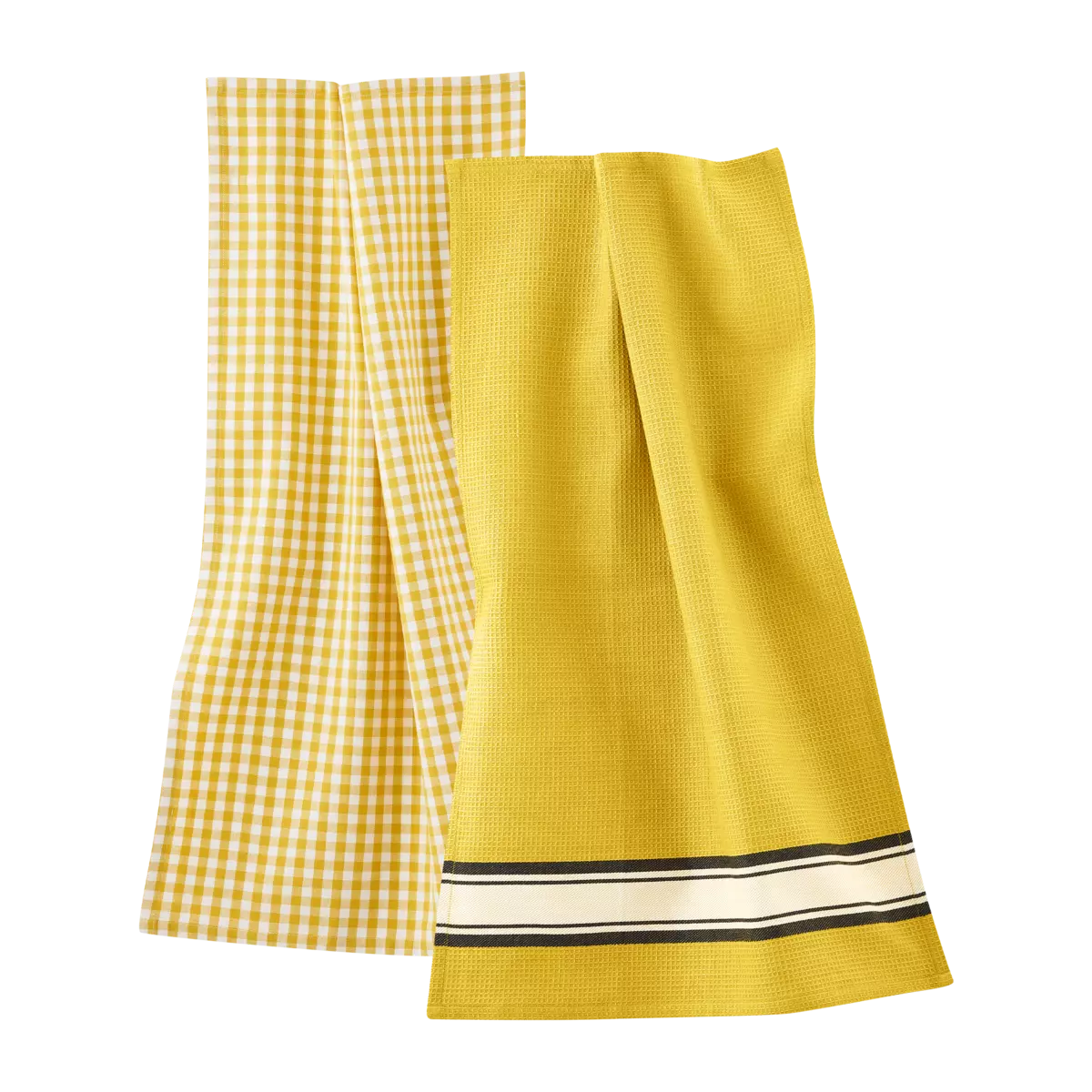 Dish towels, pack of 2 DELHI Yellow