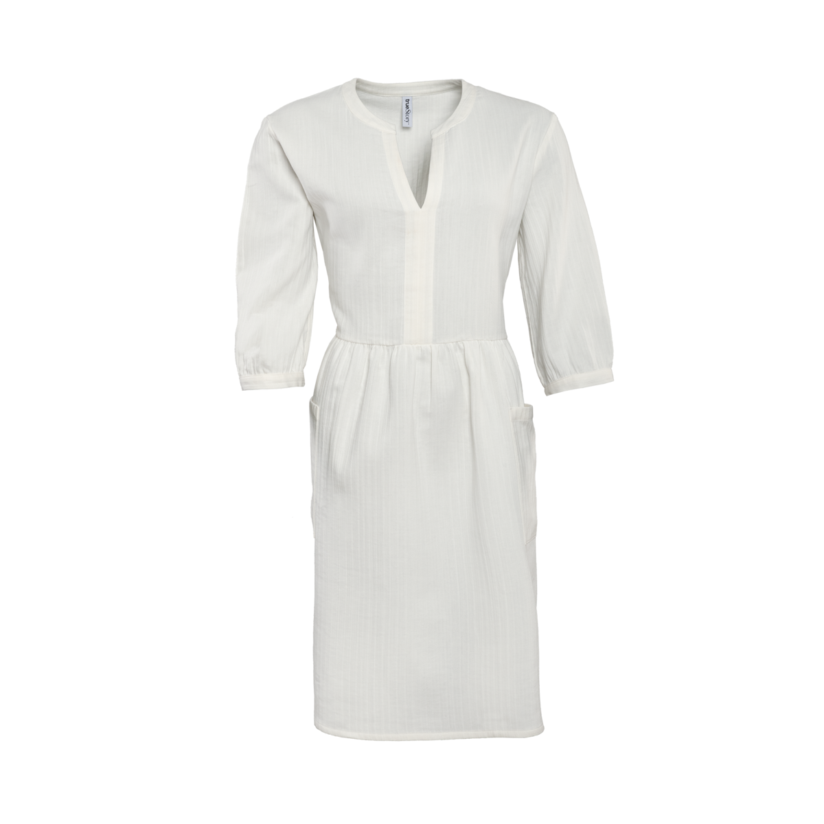 Weiß Seersucker Kleid, BLOSWEN