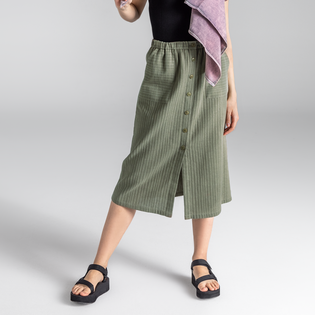 Khaki Women Skirt