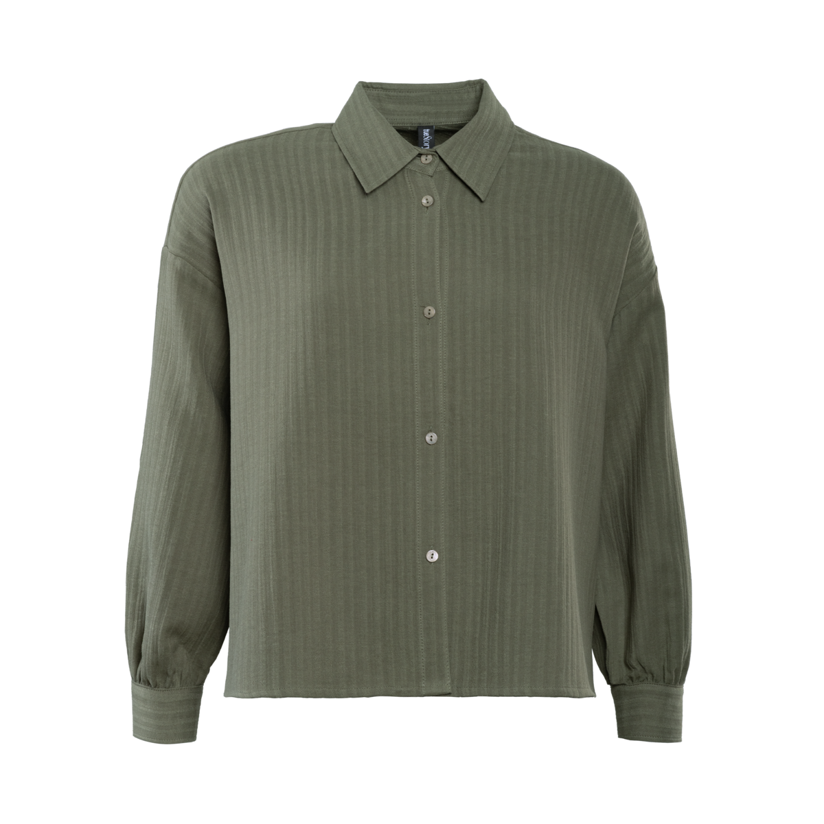 Khaki Seersucker blouse, BELINE