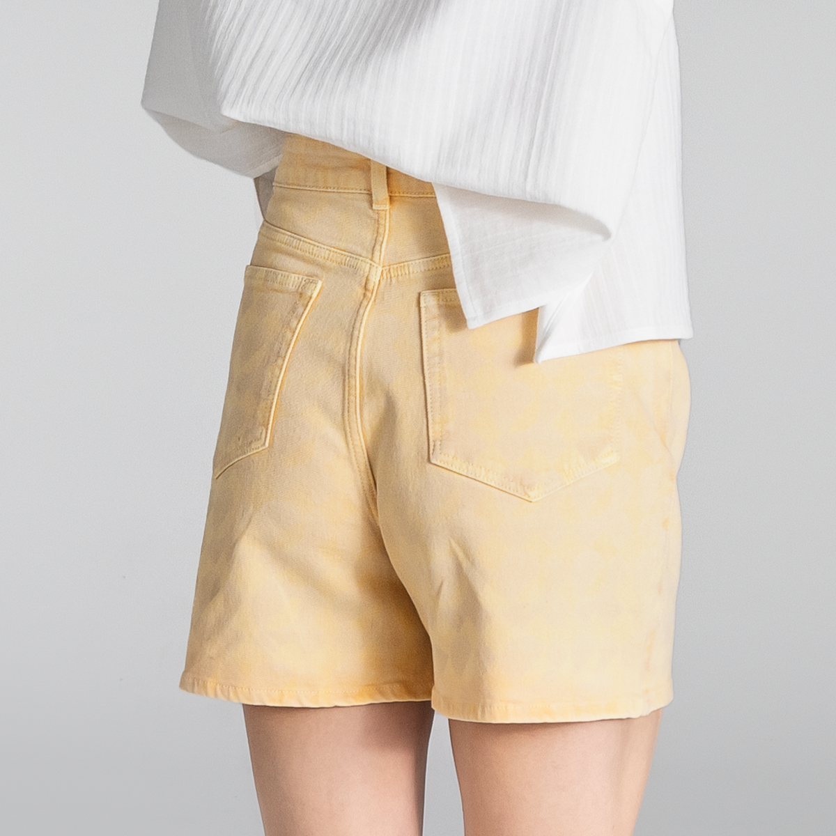 Yellow Women Denim shorts
