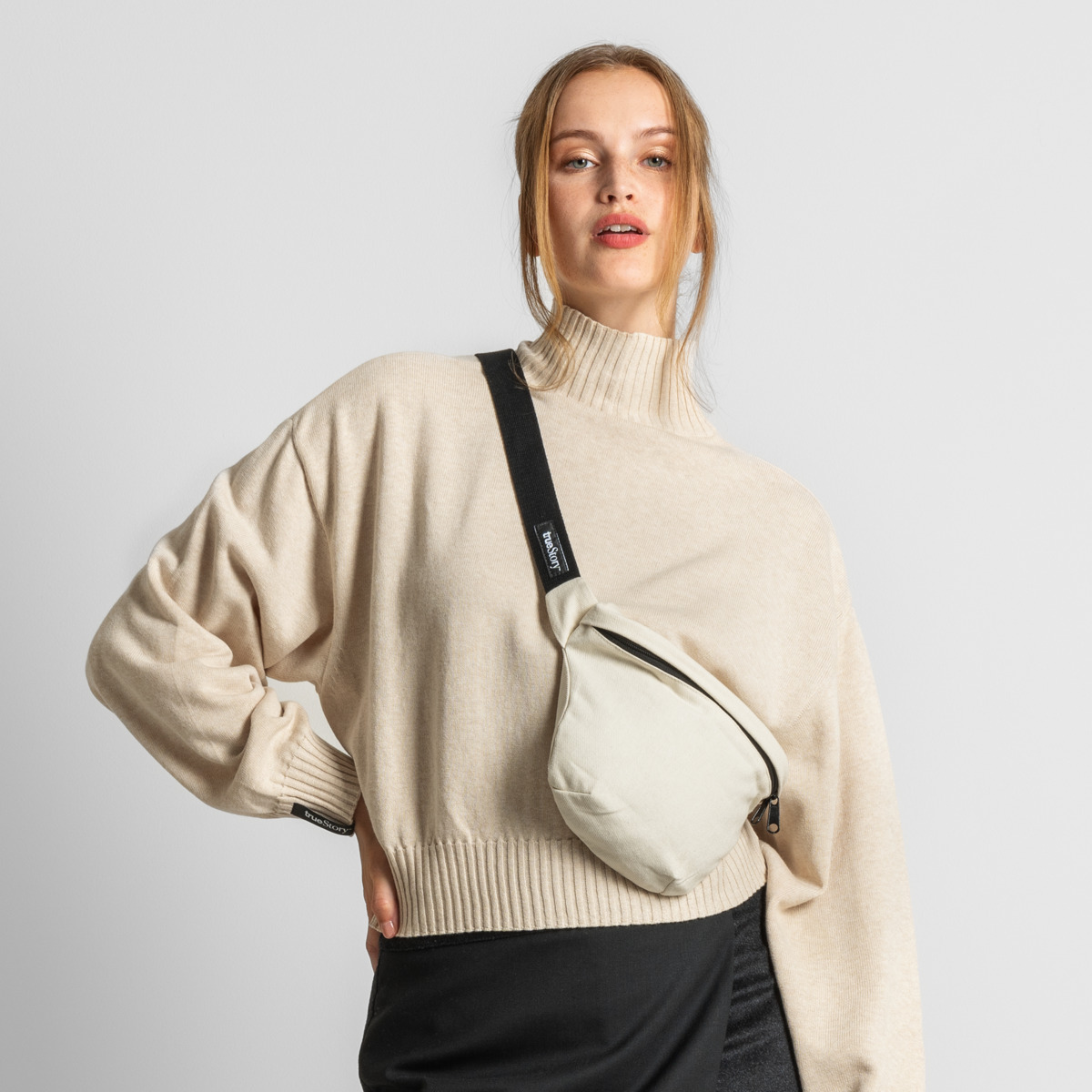 Beige Damen Hipbag