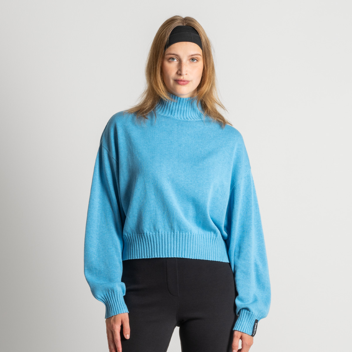 Blue Women Oversized Pullover