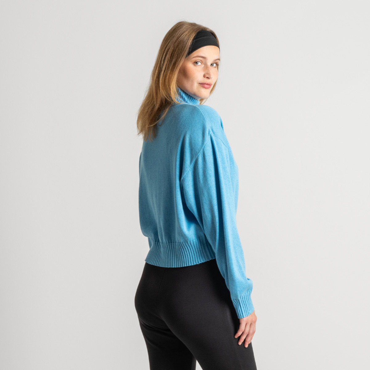 Blau Damen Oversized Pullover