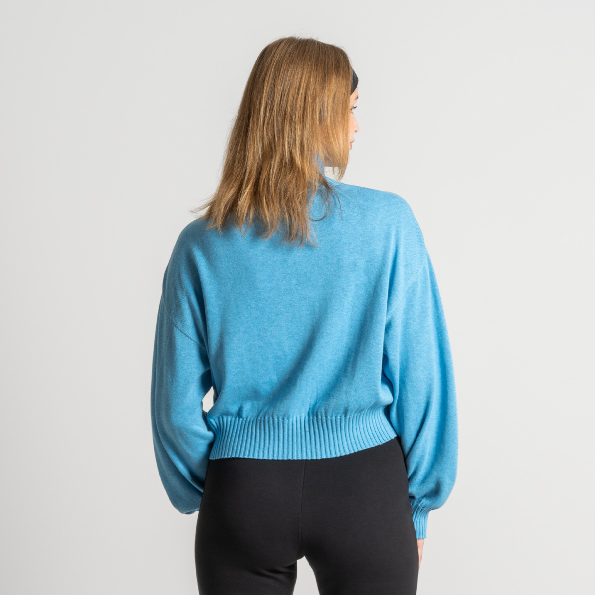 Blau Damen Oversized Pullover