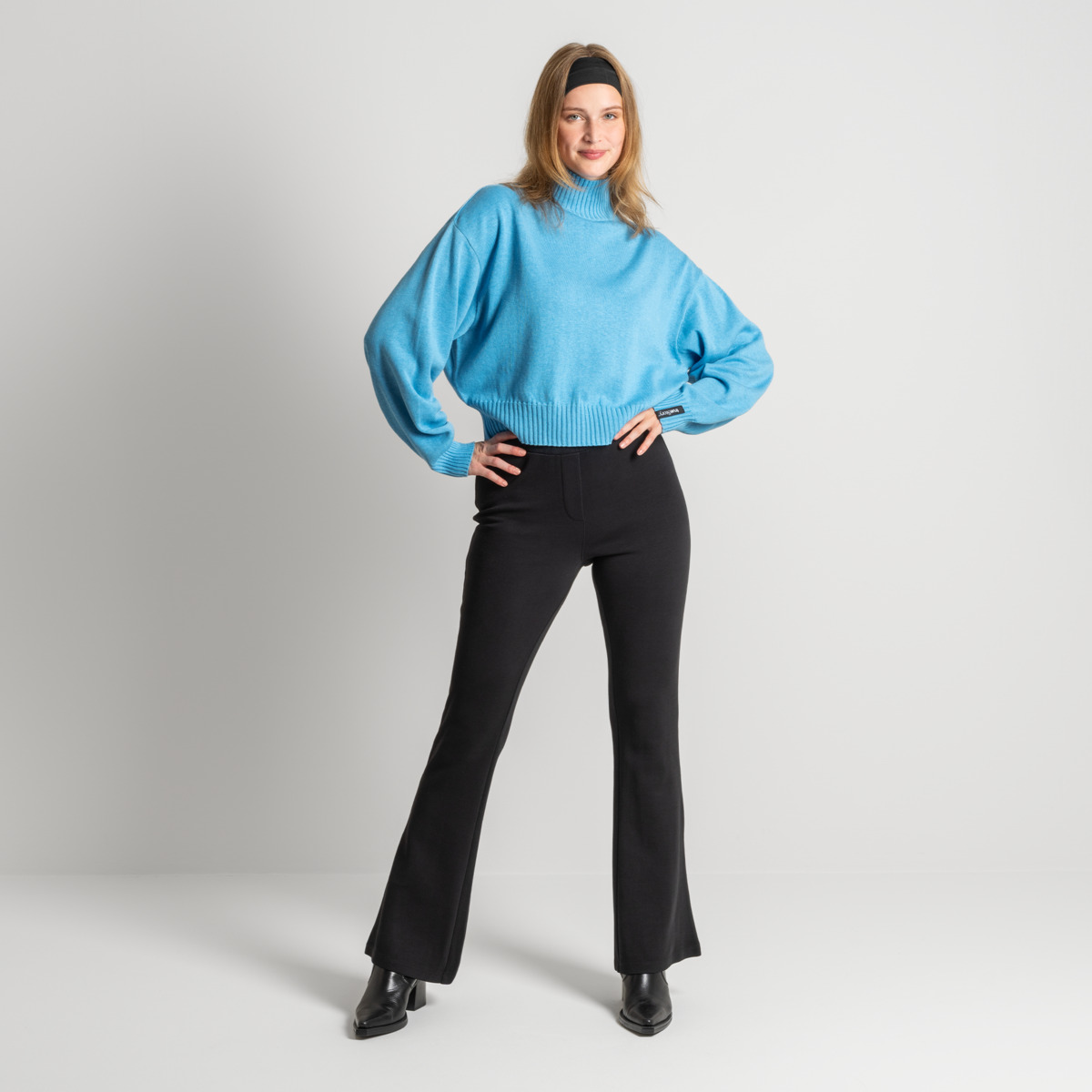 Blue Women Oversized Pullover