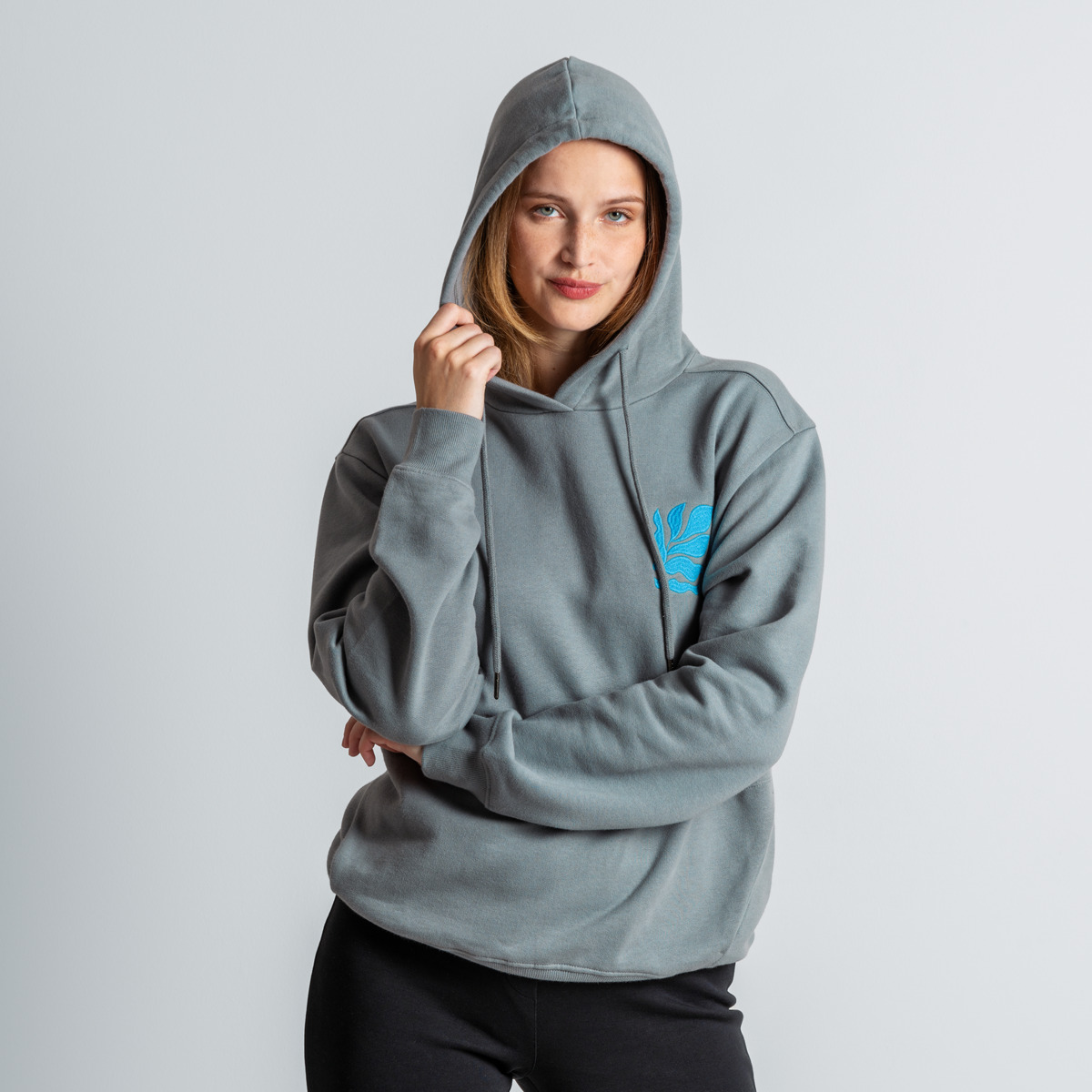 Grau Damen Hoodie