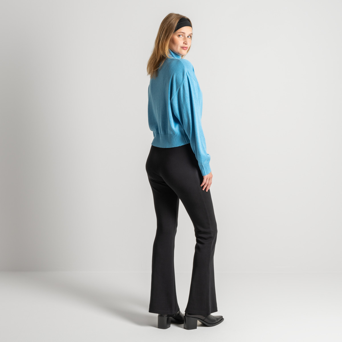 Noir Femmes Pantalon à pattes d