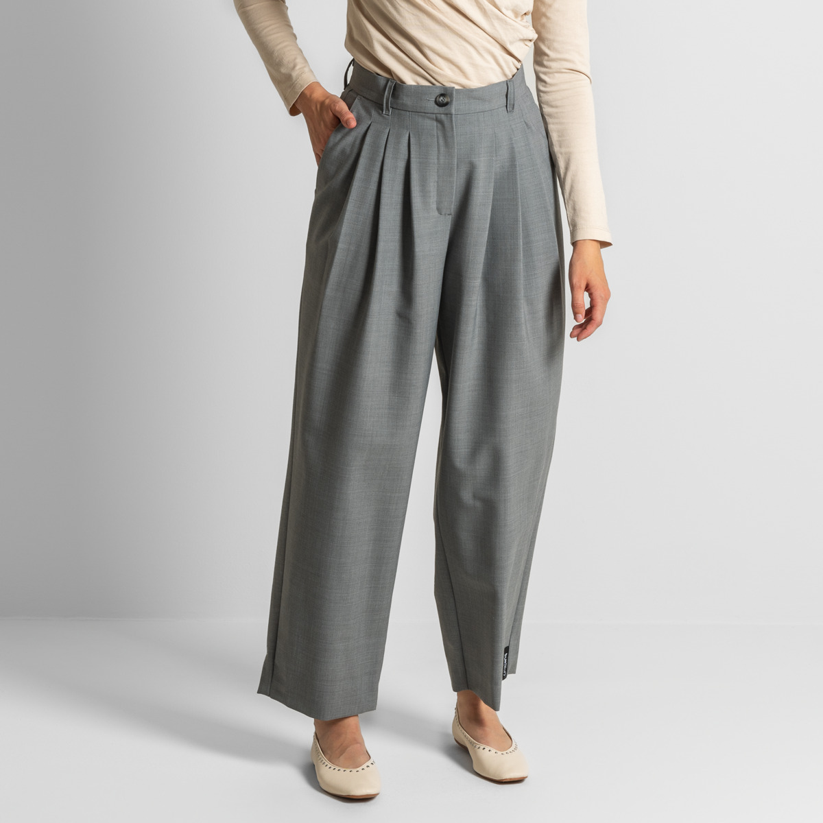 LIVING CRAFTS ELEXA - Hose - Grey Melange