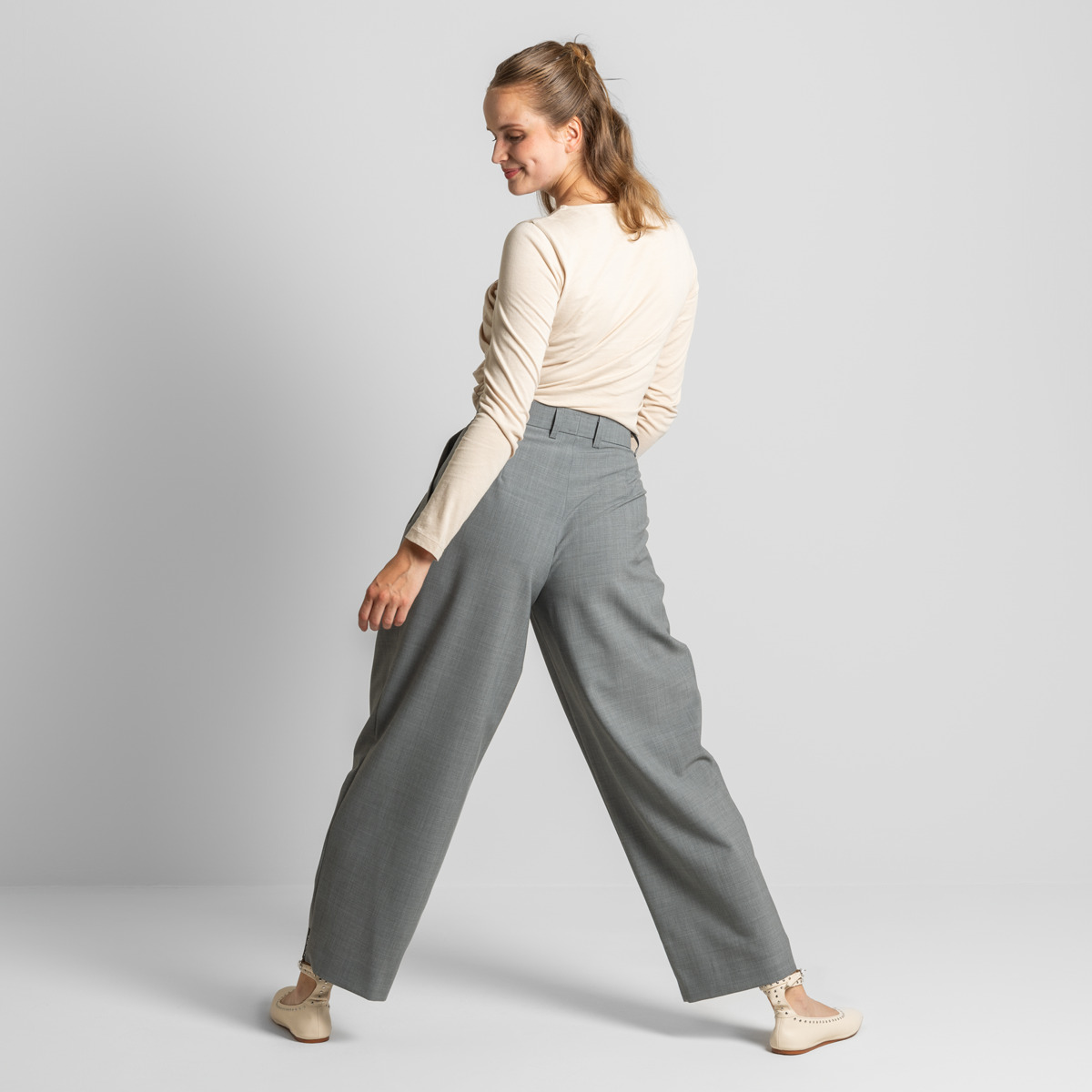 Gris Femmes Pantalon