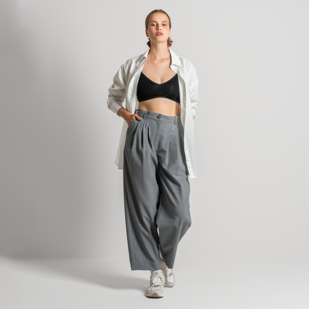 Grey Women Trousers