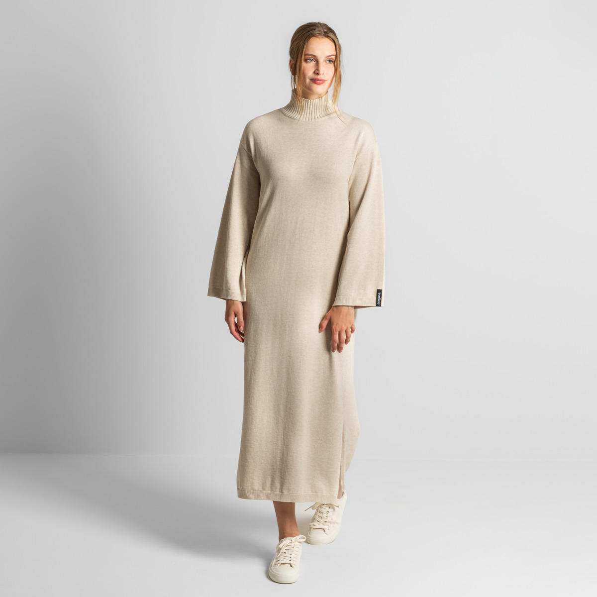 Beige Femmes Robe en tricot