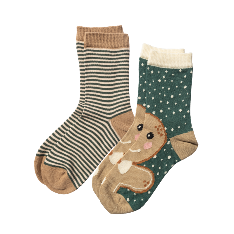 Gemusterte Socken, 2er-Pack Kinder