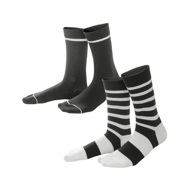 Stripede Socks, pack of 2 Unisex