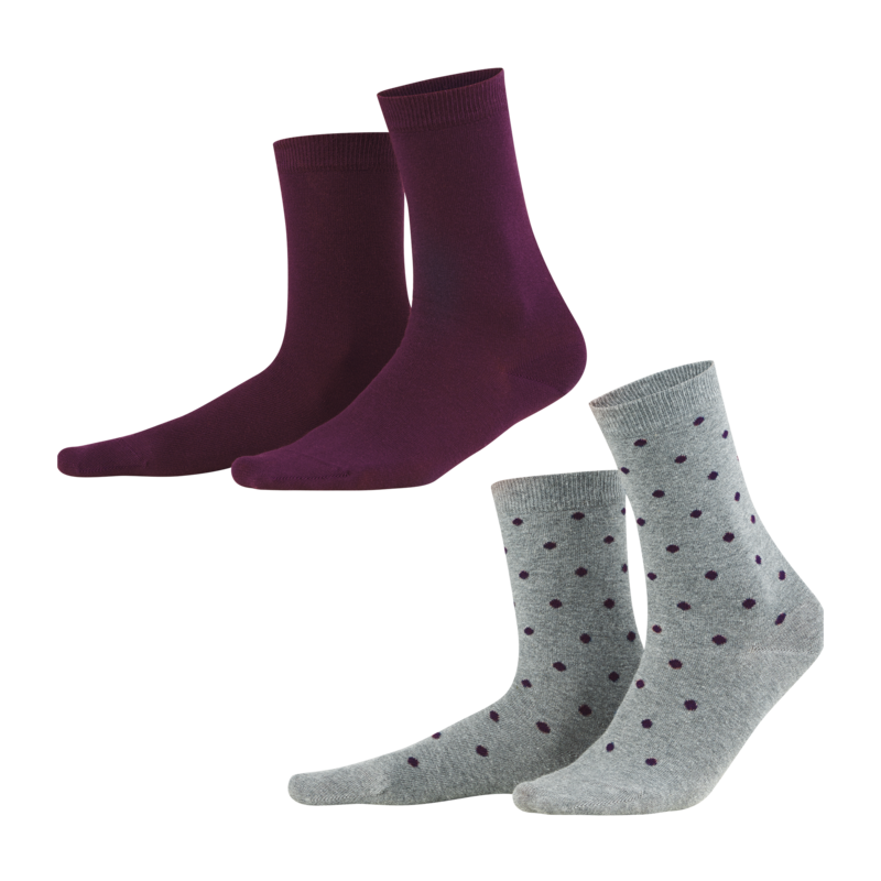 Purplee Socks, Pack of 2 Women