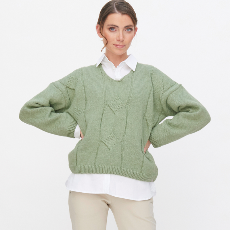 Grüne Pullover Damen