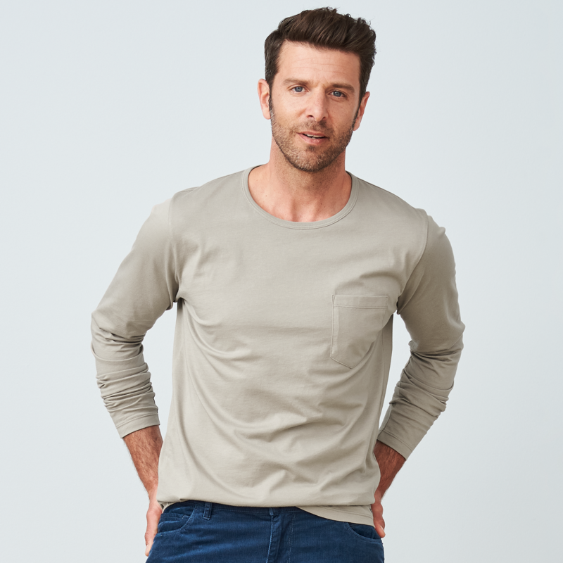Pima Cotton Langarm-Shirt 