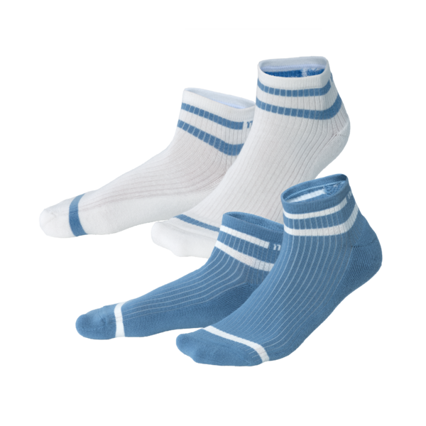 Stripede High sneaker socks, pack of 2 Unisex